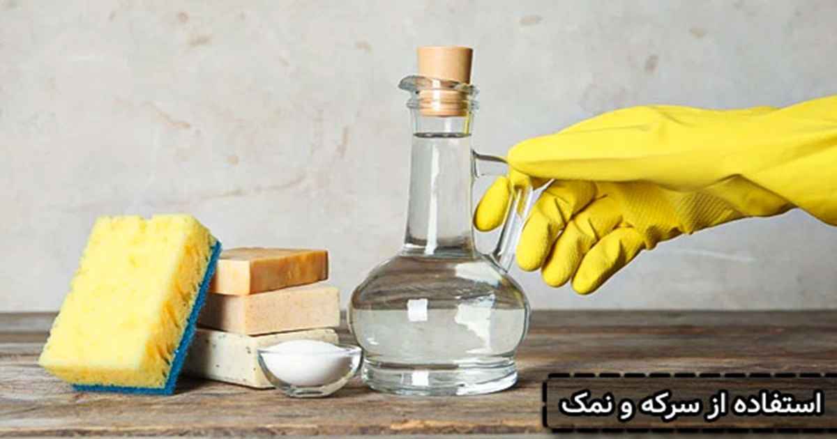 از بین بردن جلبک در مخزن آبسردکن با سرکه سفید و نمک