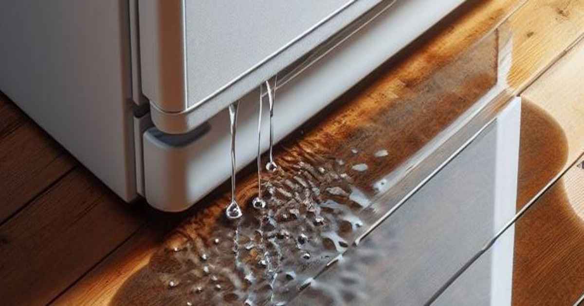 نشت آب، از دیگر مشکلات رایج یخچال است.
