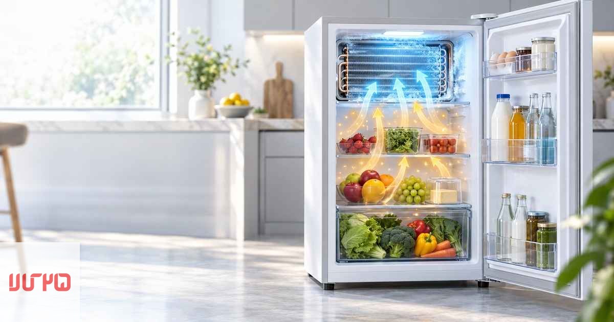 جذب گرمای داخل یخچال در اواپراتور، یکی از مراحل طرز کار یخچال است.