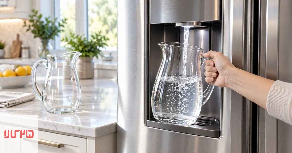 بعد از آموختن نحوه تعویض فیلتر آب یخچال، برای اطمینان از عملکرد صحیح آن، چند دقیقه آب را از آبسردکن عبور دهید.